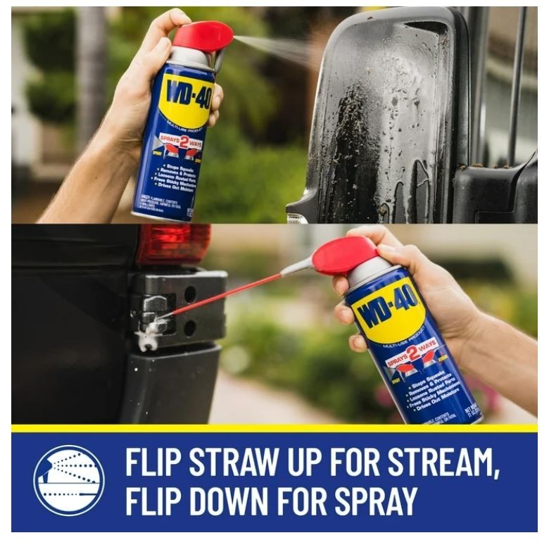 WD-40 Multi-Use Product Lubricant Spray with Smart Straw, 12 oz.