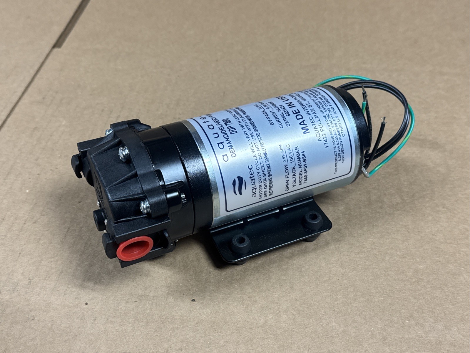 NEW Aquatec DDP 7800 Demand Delivery Pump 7860-8F01-B584 100V 0.69GPM FAST SHIP