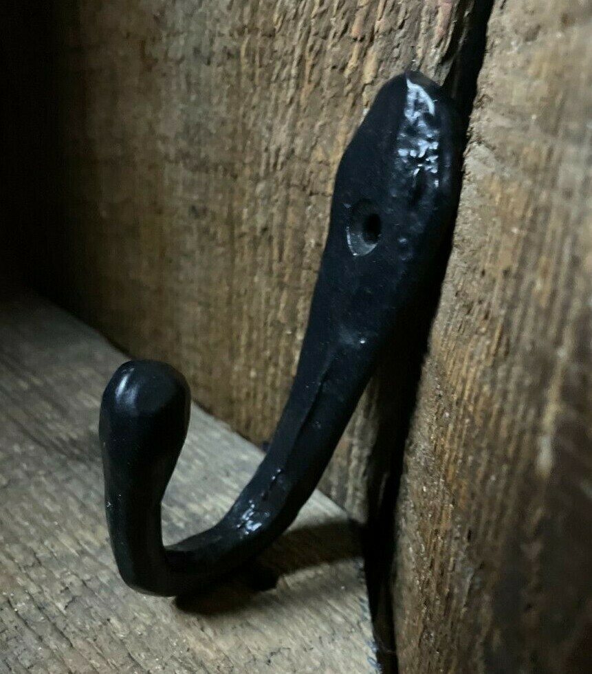 Rustic Coat Hook Solid Core Cast Iron Wall Mount Hat Towel Dog Leash Key Cap Hat