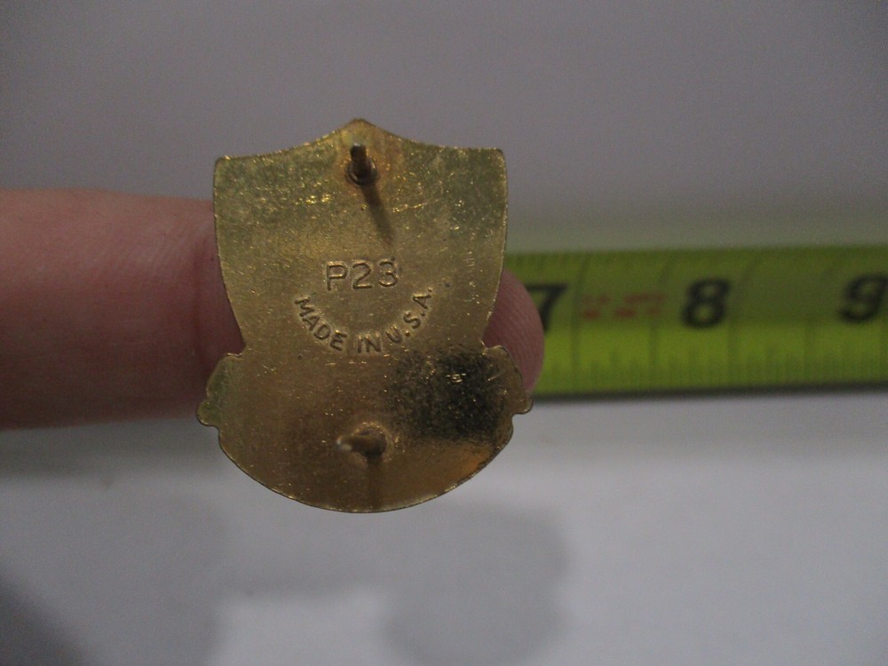 ORIGINAL VINTAGE ,GERMAN GERMANY COOPERATION ENAMELED SHIELD PIN BADGE