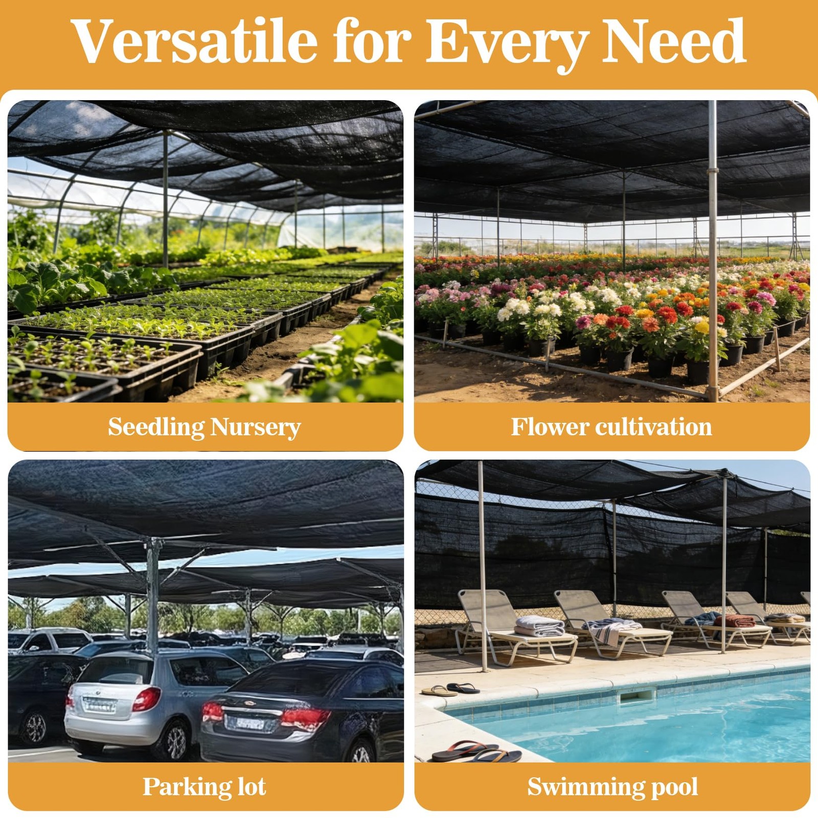 Shade Cloth for Garden - 70% Sunblock Shade Cloth for Garden Black Mesh Tarp ...