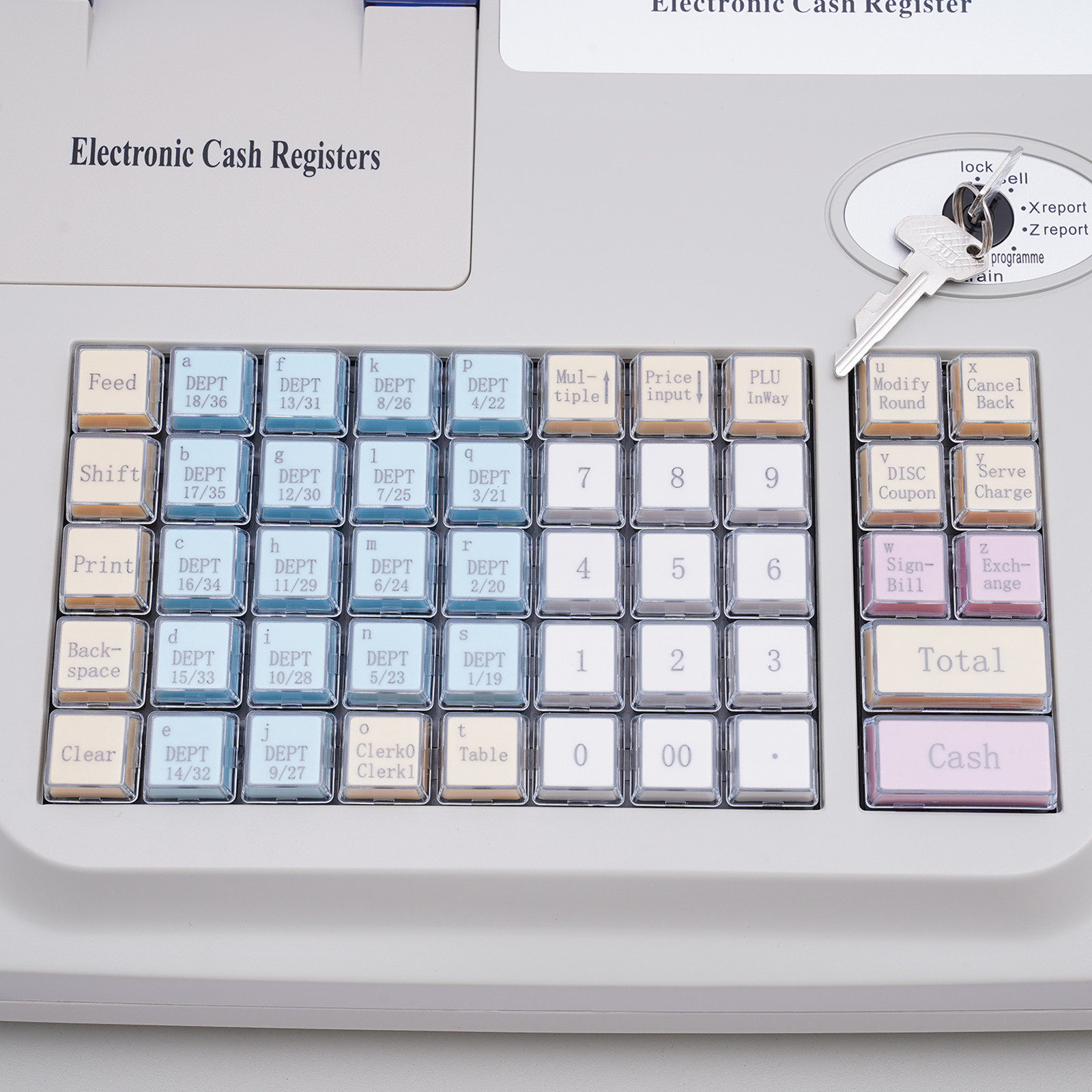 NEW Electronic Cash Register 48 Keys Cash Management System with Thermal Printer