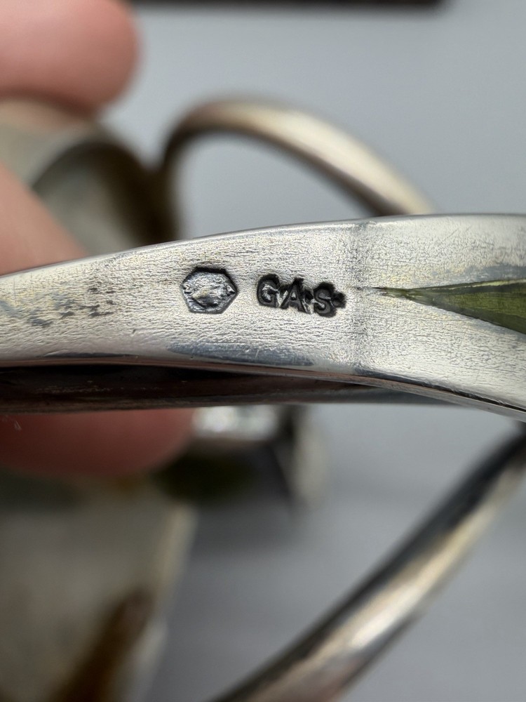 Austrian Art Nouveau Silver and Enamel Candlestick by Georg Adam Scheid, ca 1900