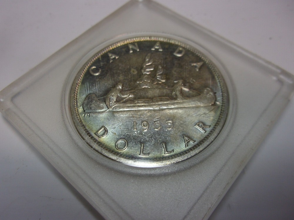 1955 Canada silver dollar nice luster uncirculated