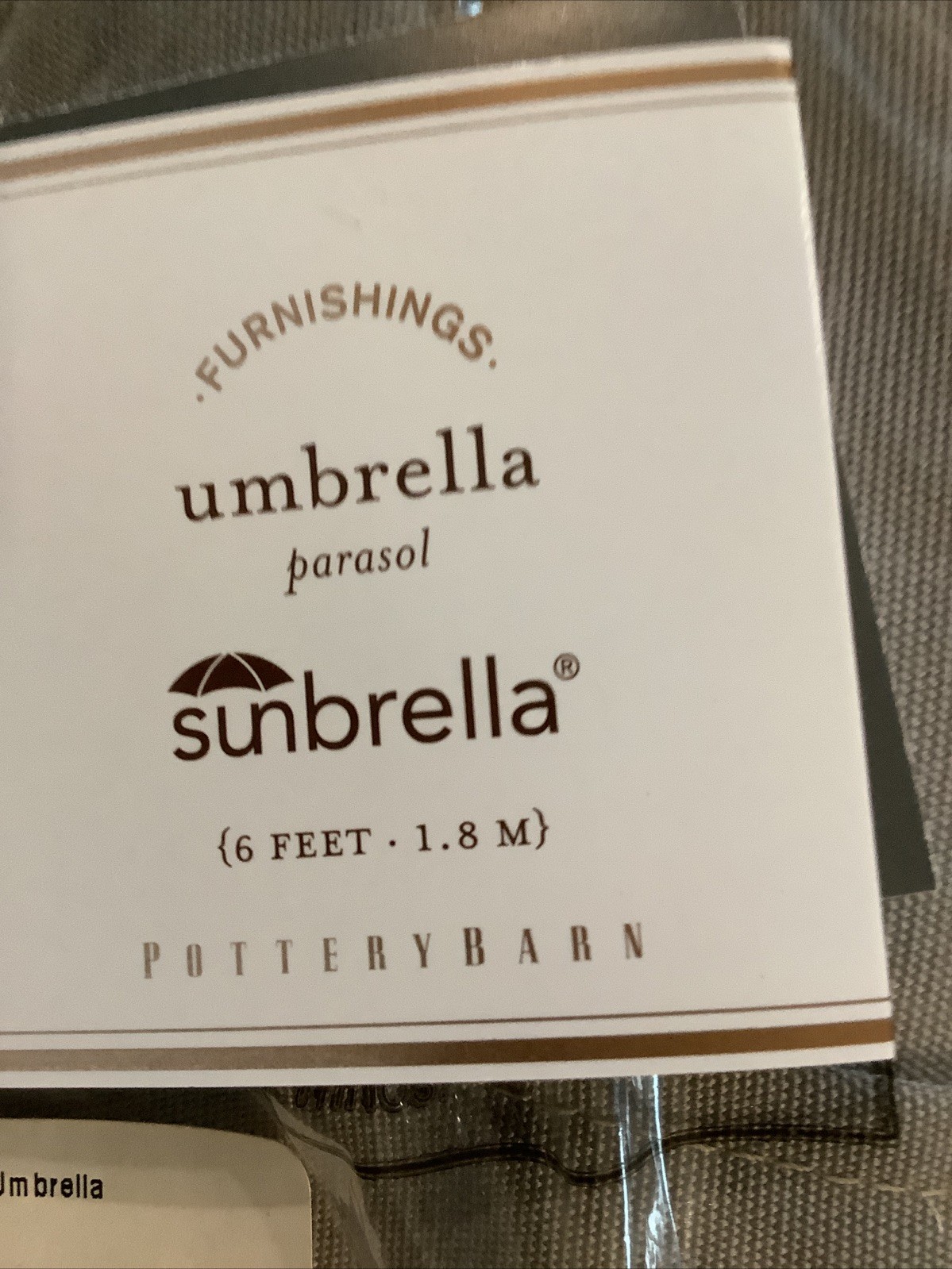 Pottery Barn Replacement Umbrella Canopy  Canvas 6 ft Cadet Gray #6931