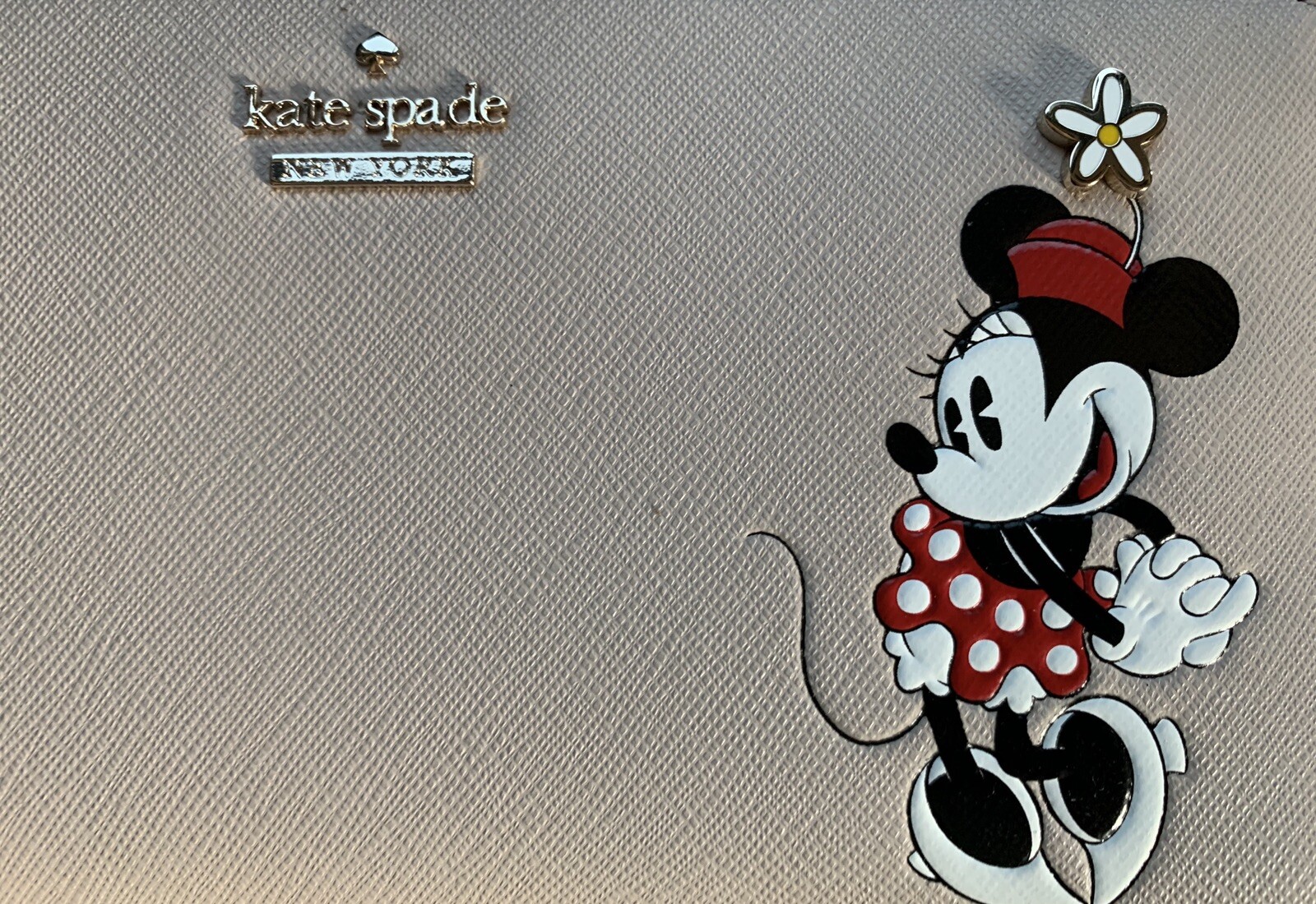 KATE SPADE DISNEY MINNIE MOUSE LACEY ZIP AROUND SAFFIANO LEATHER WALLET NWT $229