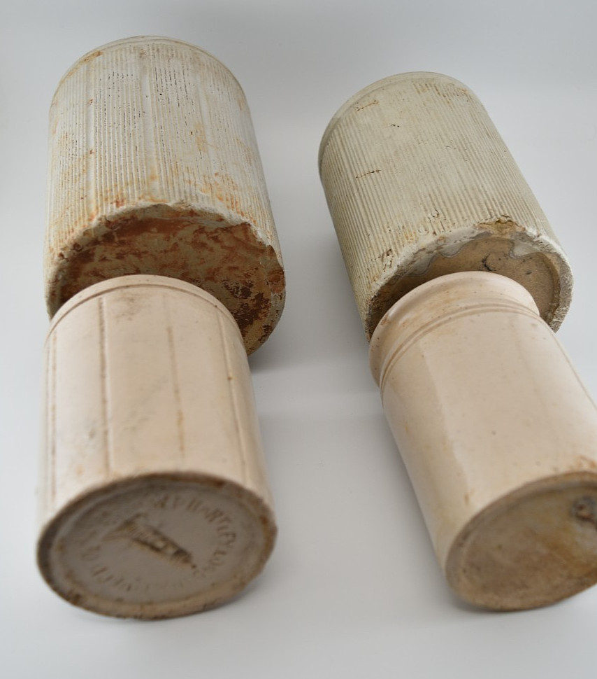 Vintage Stoneware Storage Jars X4
