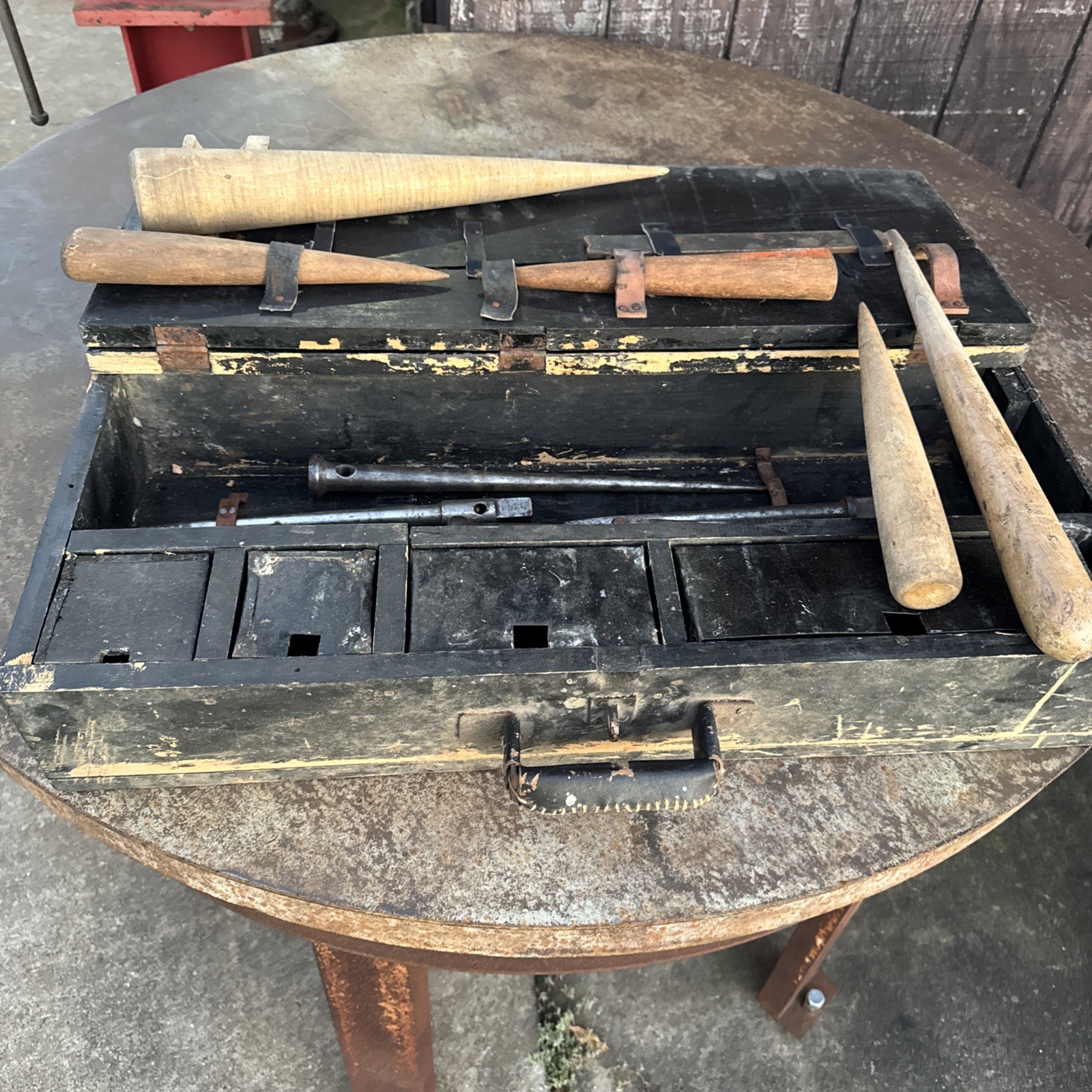 Vintage Sailor's Wood and Steel Rope Repair Fid Very Old and Heavy Nautical
