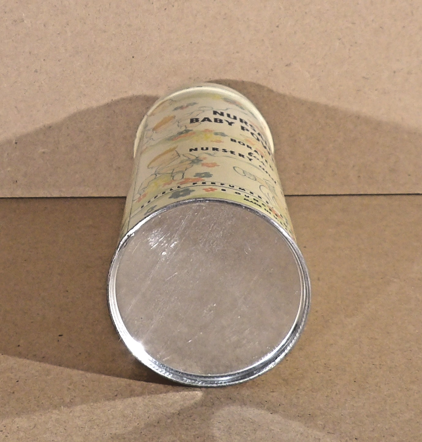 Vintage Nursaid Baby Powder Tin Litho Advertising Brooklyn NY Nursery Graphics