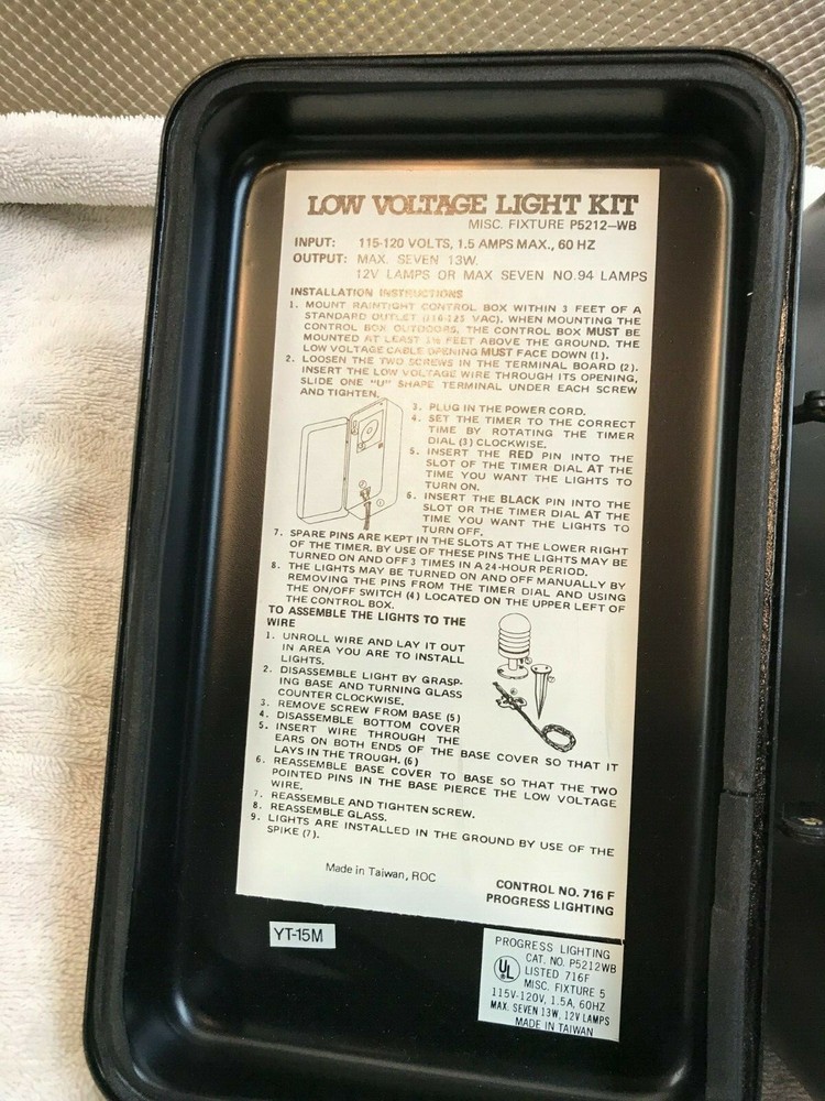 Progress Lighting P5212W8 Outdoor Transformer Timer Outdoor Plugin Timer