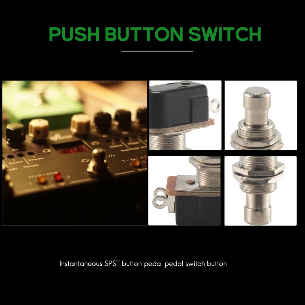 Guitar Effects Pedal Box Momentary SPST Button Stomp Foot Push Button Pack5554