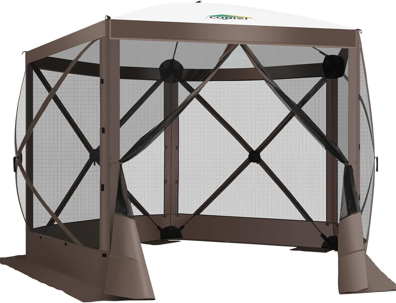 10x10 Pop up Gazebo Instant Screen House Camping Hub Tent with Mosquito Netting