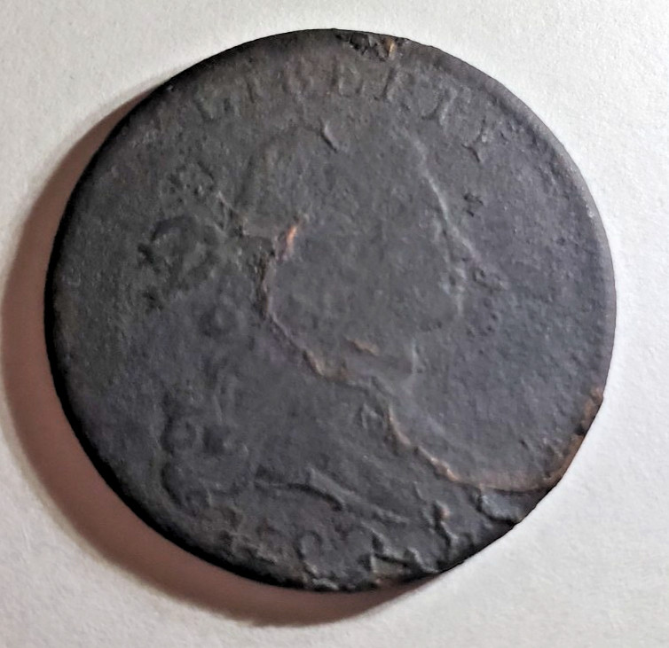 1799 Draped Bust Large Cent Key Date Env Damage
