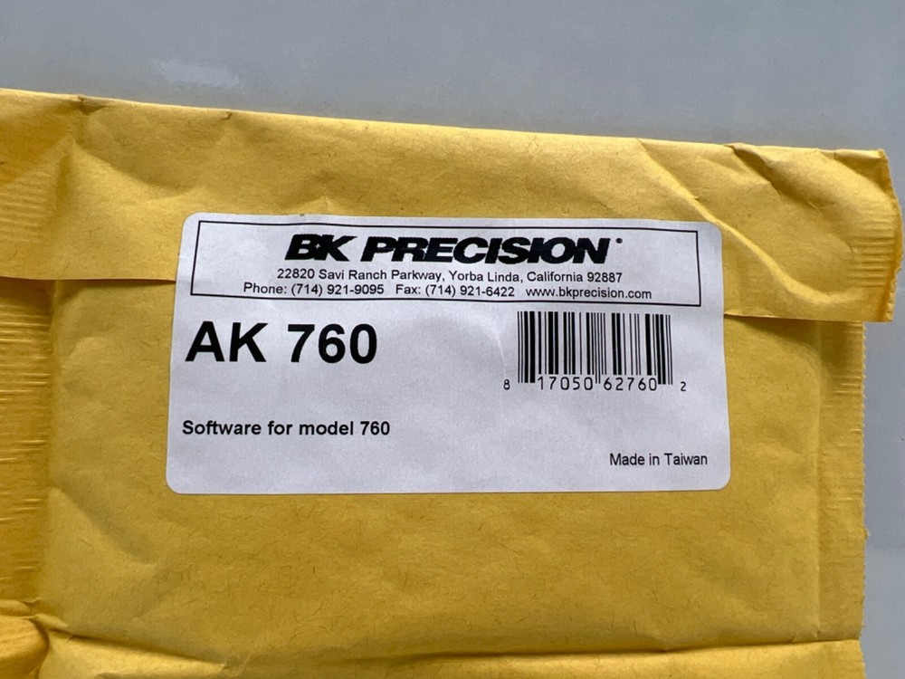 B&k precision 760 Software for model 760