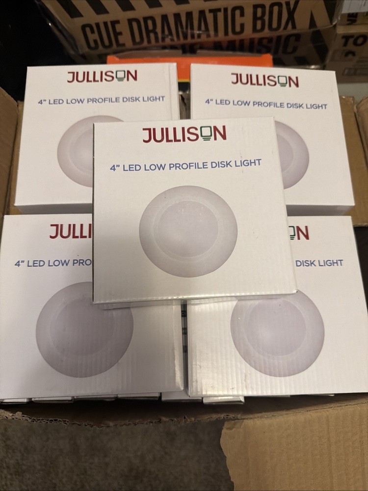 JULLISON 5 Pack LED 4” Low Profile Disk Light 10W