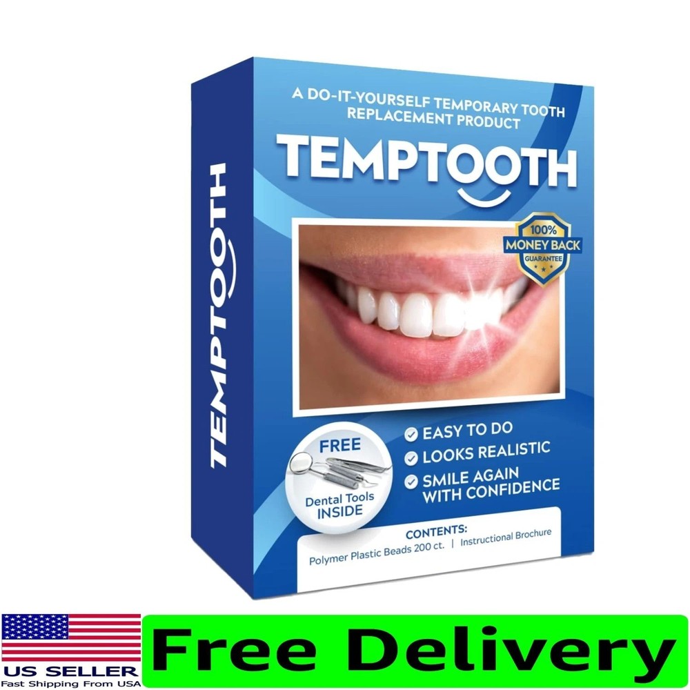 Complete DIY Temporary Tooth Replacement Kit - Create Up to 10 Realistic Teeth