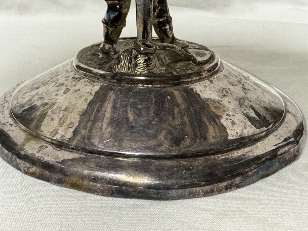 Hall Elton &Co Silver Plate Centerpiece Candy Dish,Child Figure,Bees -Mid 19th C