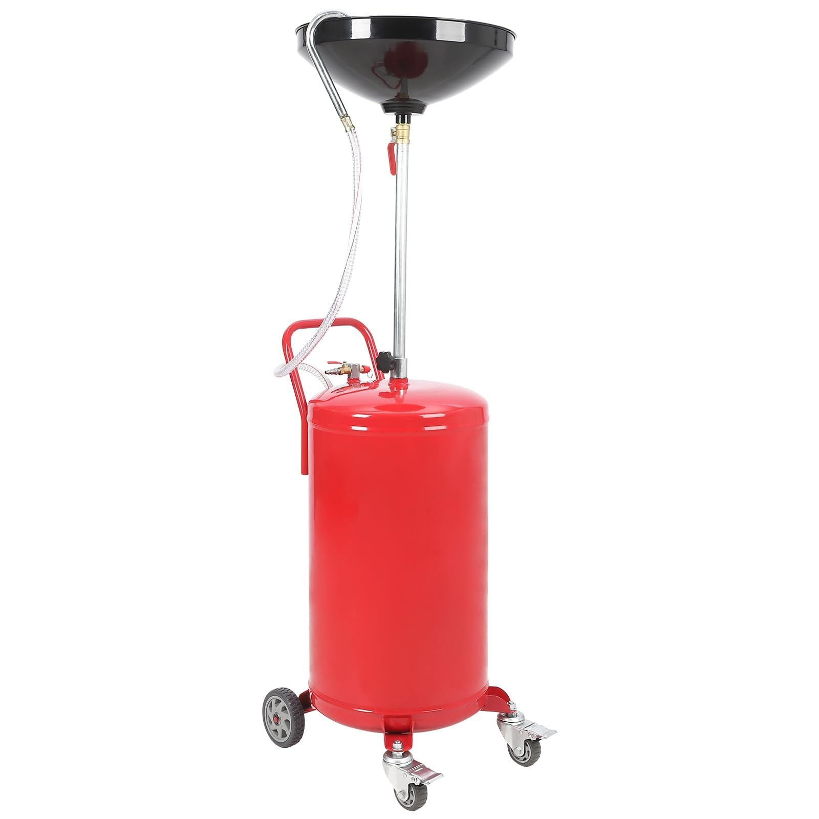 18/20 Gallon Waste Oil Drain Tank Container W/Casters Portable Adjustable Height