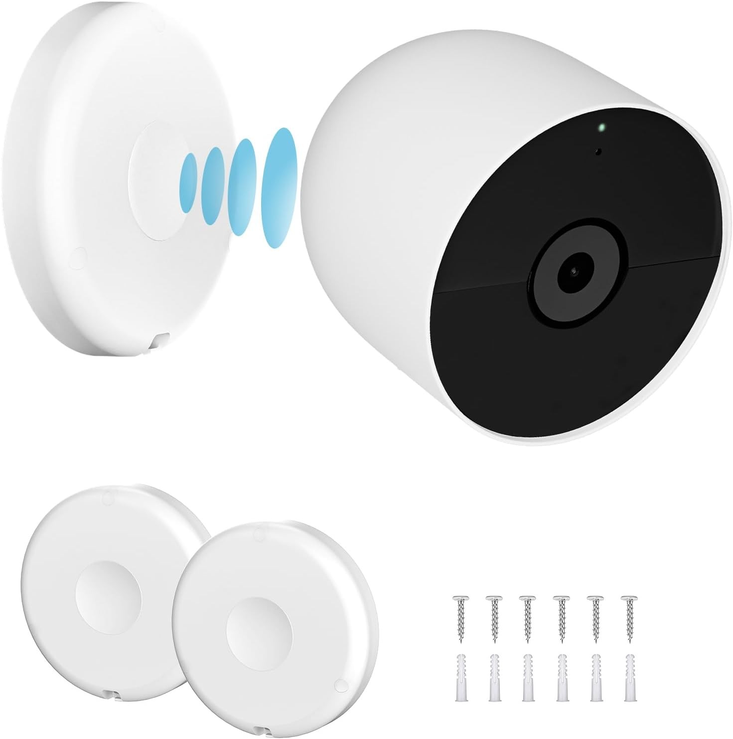 2 Pack Magnetic Wall Mounts Compatible with Google Nest Cam Outdoor or Indoor, B