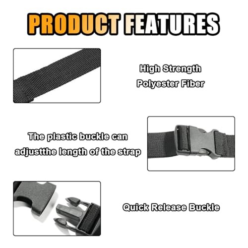 Battery Box Strap - Adjustable Buckle, Auto & Trailer Hold Down Strap - 2 PCS