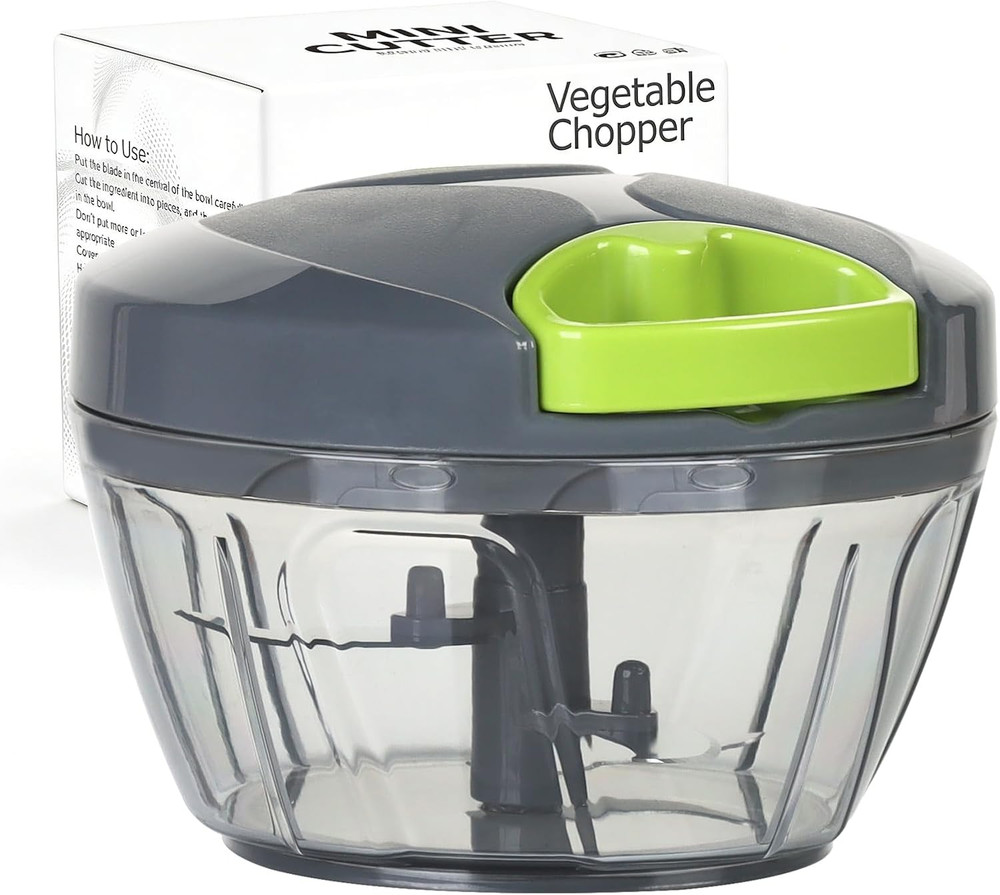 Ourokhome Manual Food Processor Vegetable Chopper, Portable Hand Pull String Gar