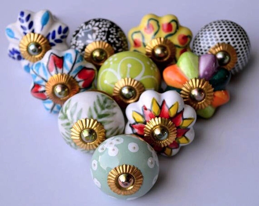 Wholesale Lot Vintage Ceramic Knobs cabinet Furniture & Kitchen Knobs Drawer