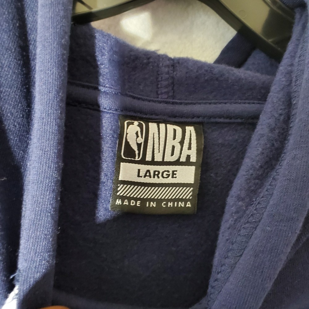 NBA Sweatshirt Hooded Pullover Jacket Large Blue Logo