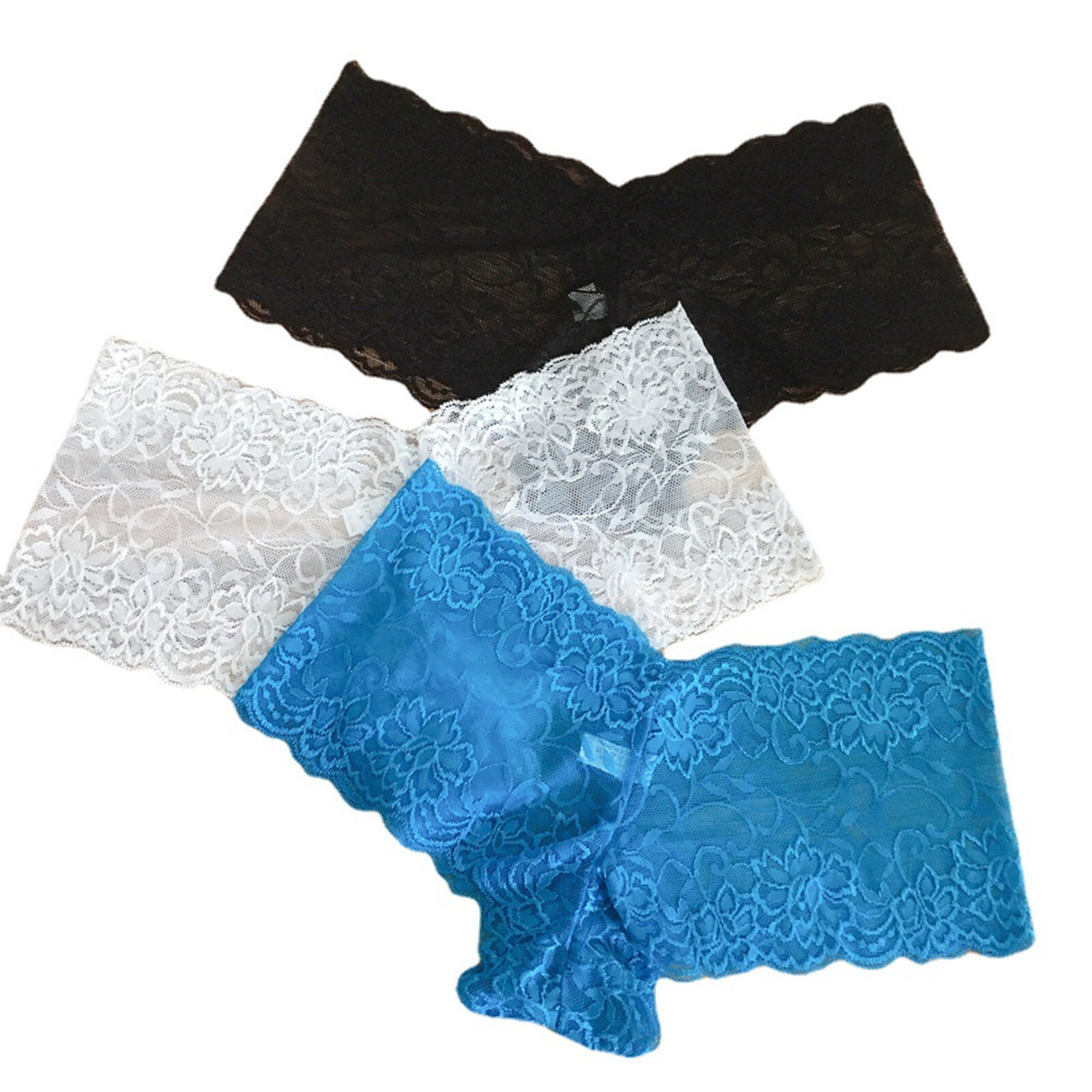 6 Pcs Lot Womens Sexy Full Lace Boyshorts Panties Hot Briefs Underwear,S-XXL