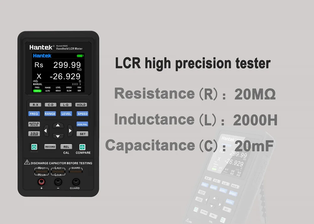 Precision Versatile Handheld LCR Meter for Measuring Inductance Capacitance