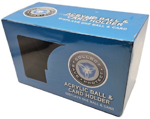 CSP Clear Acrylic Baseball Ball & Card Holder Desktop Display Case