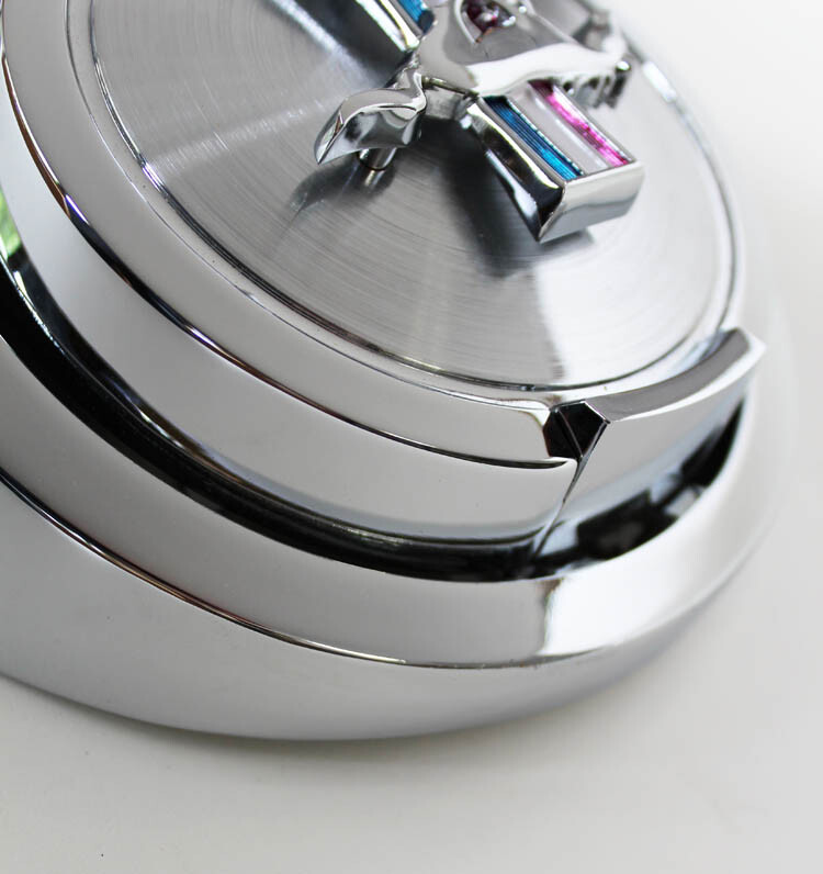 NEW! 1967 Ford Mustang Gas Cap Pop Open Style Chrome with Pony Emblem Free Ship