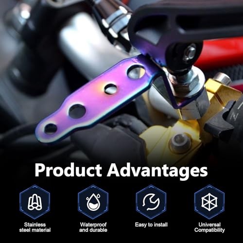 Motorcycle LED Light Mount Brackets, Multi-Hole Adjustable 2 PCS Multicolored