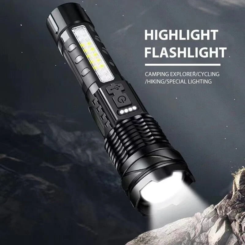 15000000LM Super Bright Flashlights High Lumens Rechargeable 7 Modes LED Flash