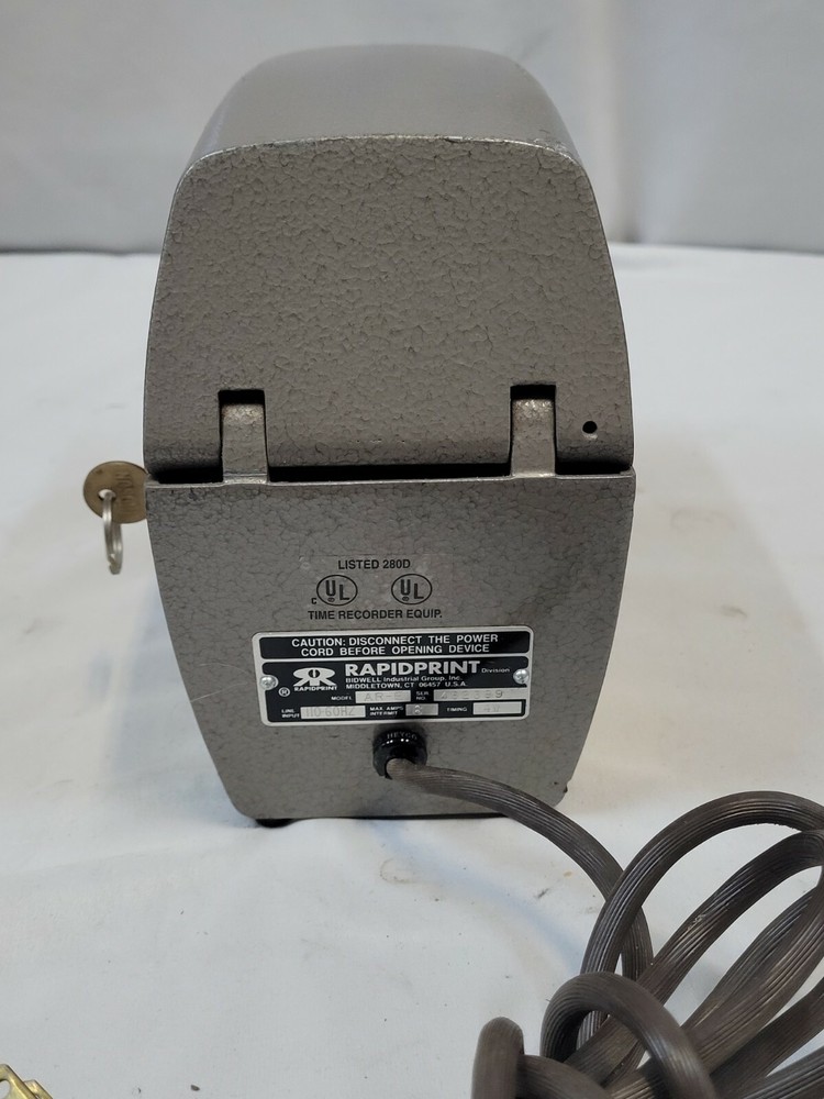 RAPIDPRINT AR-E ELECTRIC DATE TIME STAMP W/ KEY