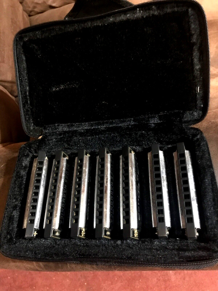 LoDuca 7 Pc. Blues Harmonica Set with Case