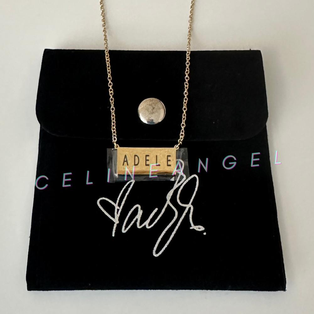 Official Weekends with Adele Gold Hello Necklace Las Vegas