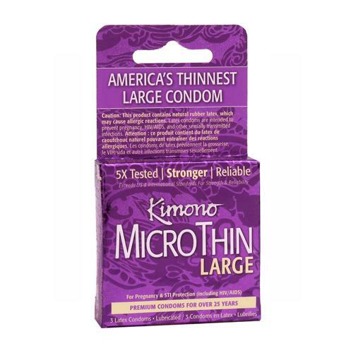 Kimono Micro Thin Large Condoms (3 Pack)