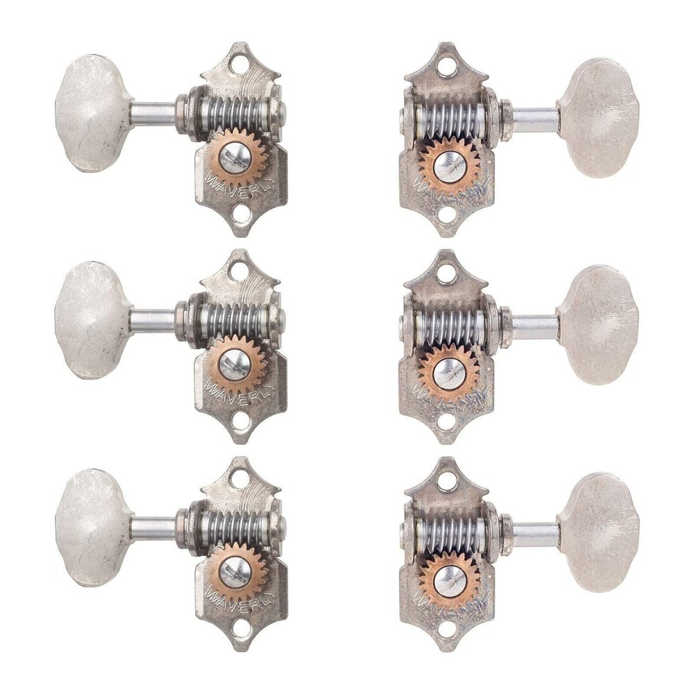 Waverly High Ratio Guitar Tuners with Butterbean Knobs for Solid Pegheads,...