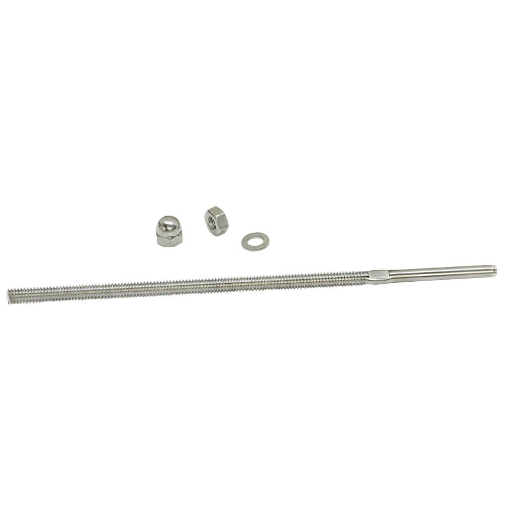 3/16'' Stainless Steel Cable Railing Swage Threaded Stud End Fitting - PACK 10