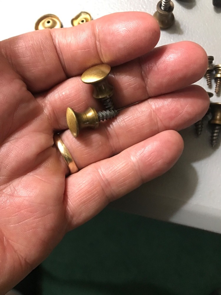 RARE 19th Century STLYE SOLID BRASS SMALL FEDERAL STYLE Original KNOBS Per knob