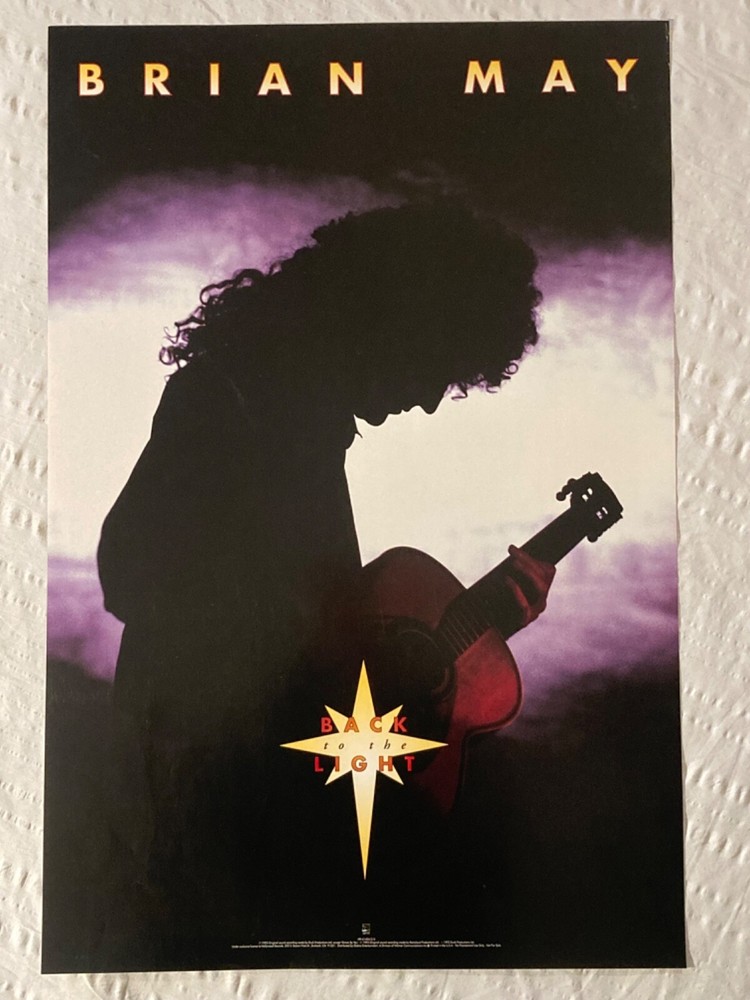 Brian May 1993 Promo Poster Back To The Light Queen