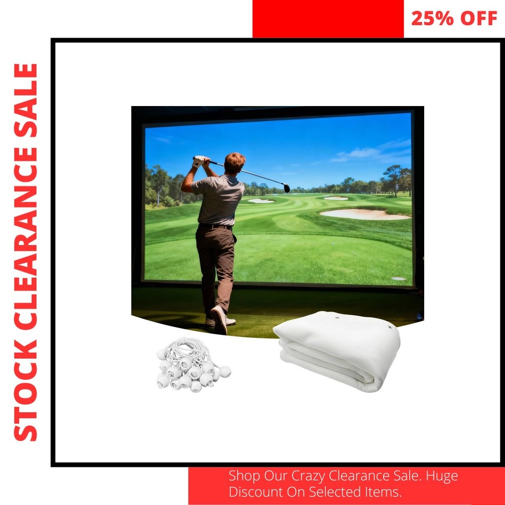 Triple Layer Golf Simulator Impact Screen HD Air Mesh