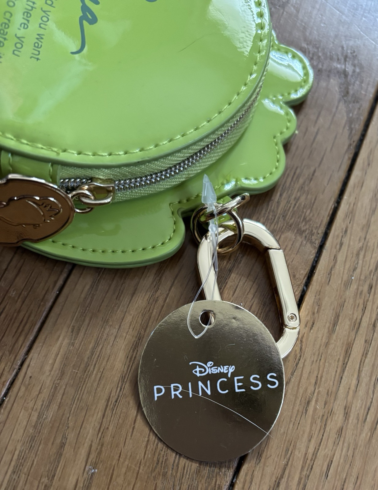 New Bath & Body Works Disney Princess Tiana Coin Purse Wallet Green Lily Flower