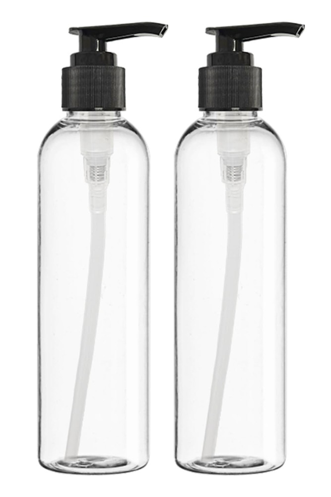 8 oz Clear Plastic Pump Bottles - Refillable Containers for Shampoo  Lotion 2