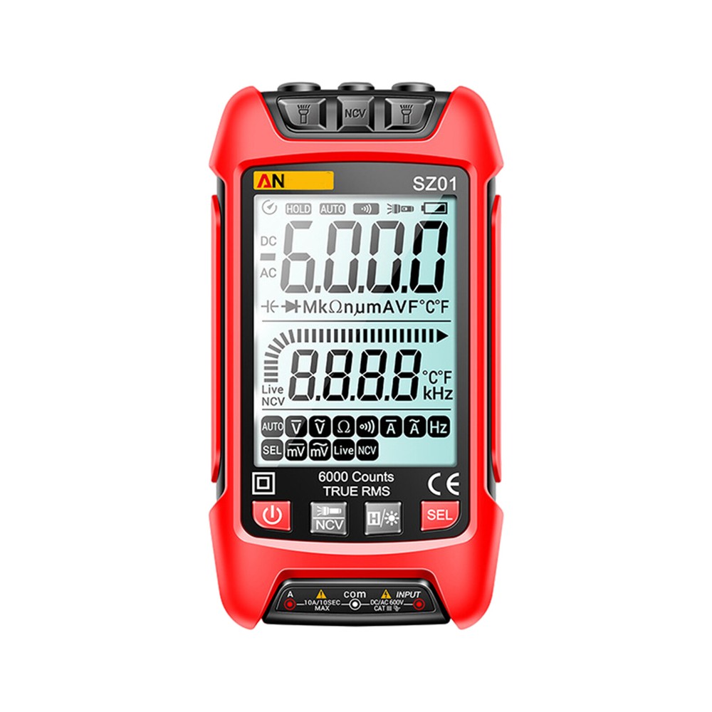 Digital 9000 Counts Multimeter Voltmeter Ohmmeter Temp Diode NVC Tester