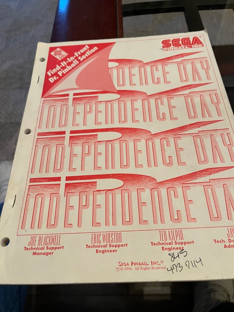 Independence Day Pinball Manual