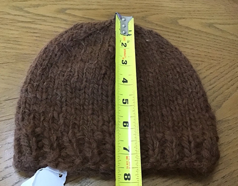 Brown Alpaca Crocheted Handmade Skull Cap
