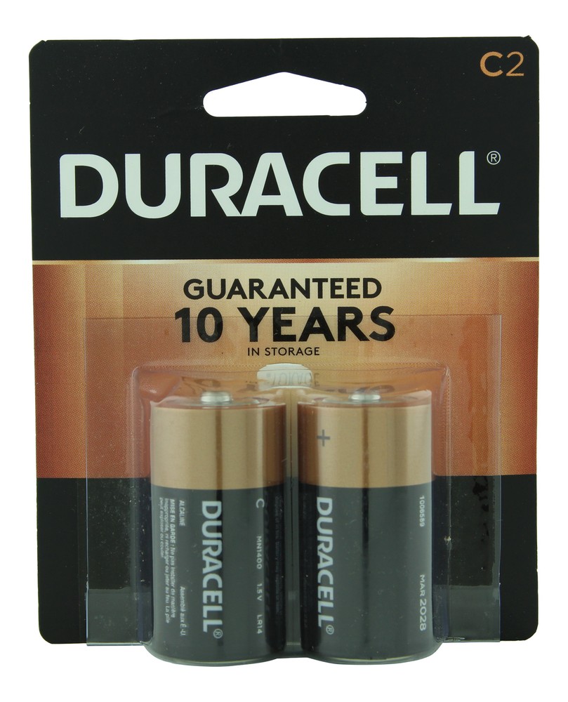 Duracell C-2 Coppertop. Battery