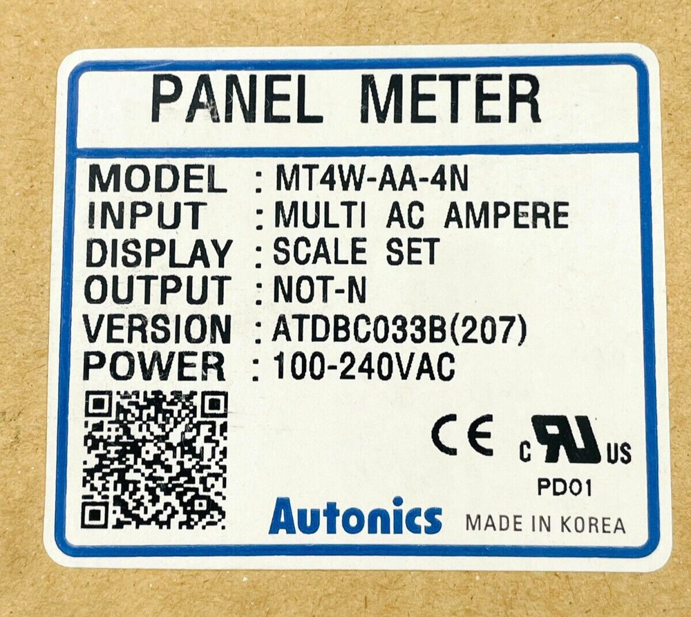 AUTONICS MT4W-AA-4N Panel Meter