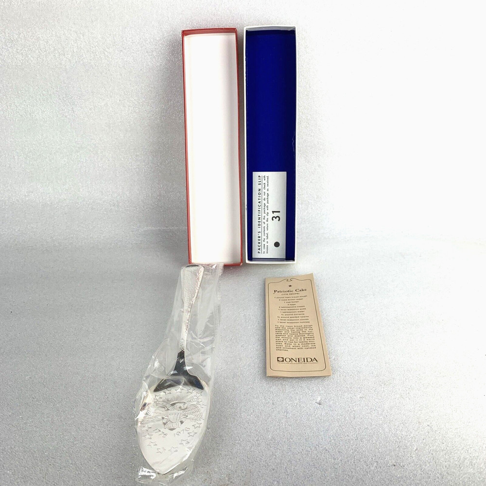 NEW Oneida Silverplate Dessert Cake Server 1976 Rogers Commemorative Eagle Z1